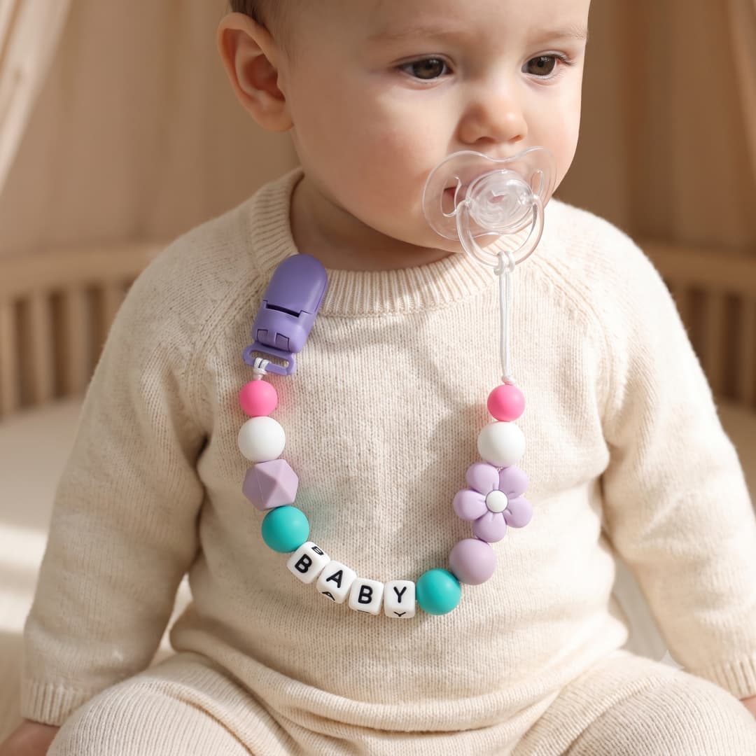 Baby Teethers - Personalizowany klips do smoczka z imieniem,