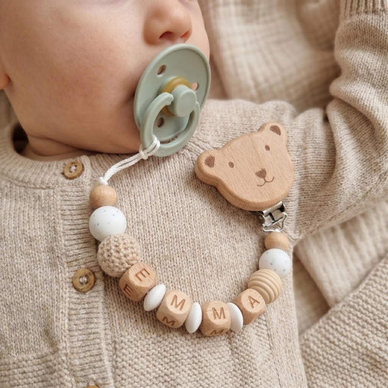 Baby Teethers - Personalizowany klips do smoczka z imieniem,